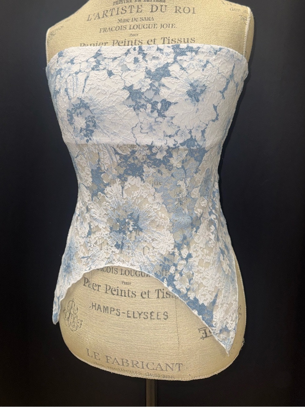 Urban Outfitters Floral Lace Strapless Top